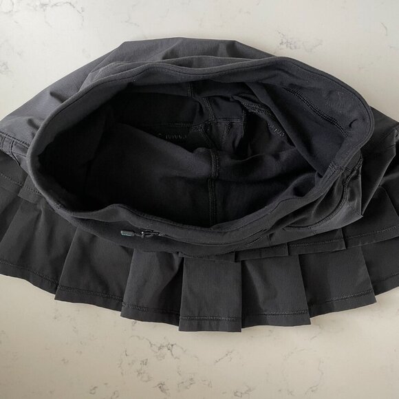 ivivva by Lululemon Set the Pace Skort/Skirt Black Sz 14 Girls/XS Women - Picture 8 of 15